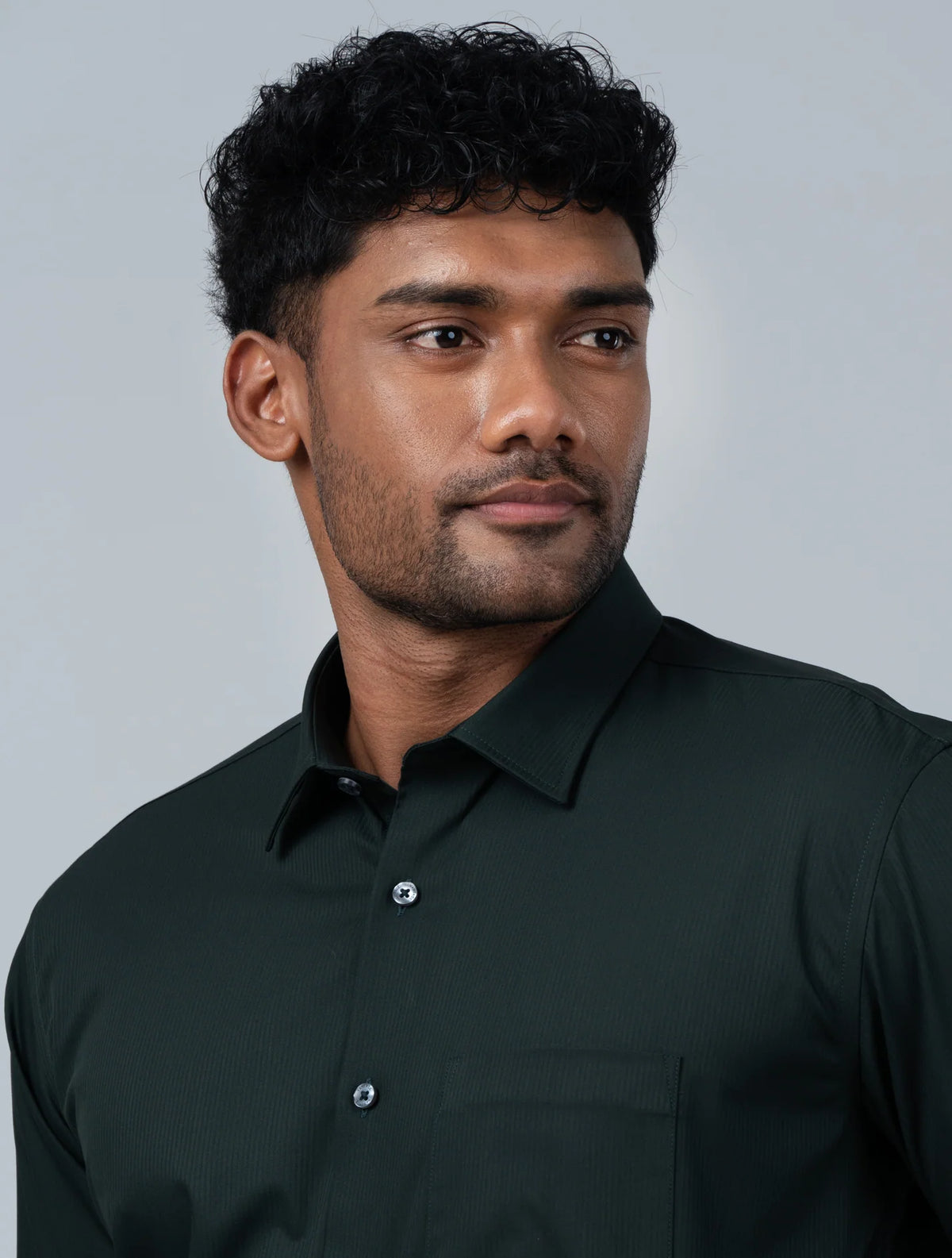 Vantage Blue Premium Bamboo Stretch Fabric Men’s Shirt – Slim Fit Long Sleeve